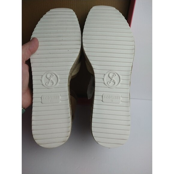 Sam & Libby Women's Corrinne Wedge Sandal, US 11 Corrinne natural toffee strap - Picture 8 of 11